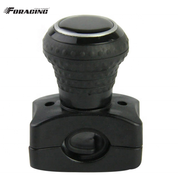360 Degree Grip Ball Turning Hand Control Steering Wheel Booster Spinner Knob for Universal Tractors and Forklifts in Black