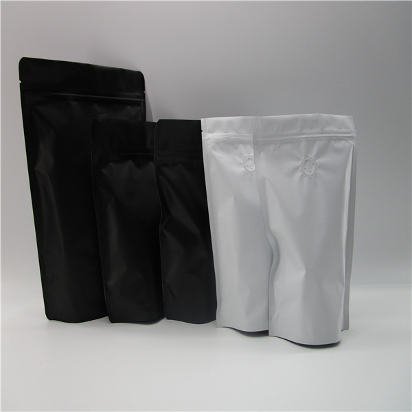 Coffee packaging customzied stand up bag with zipper , one way valve