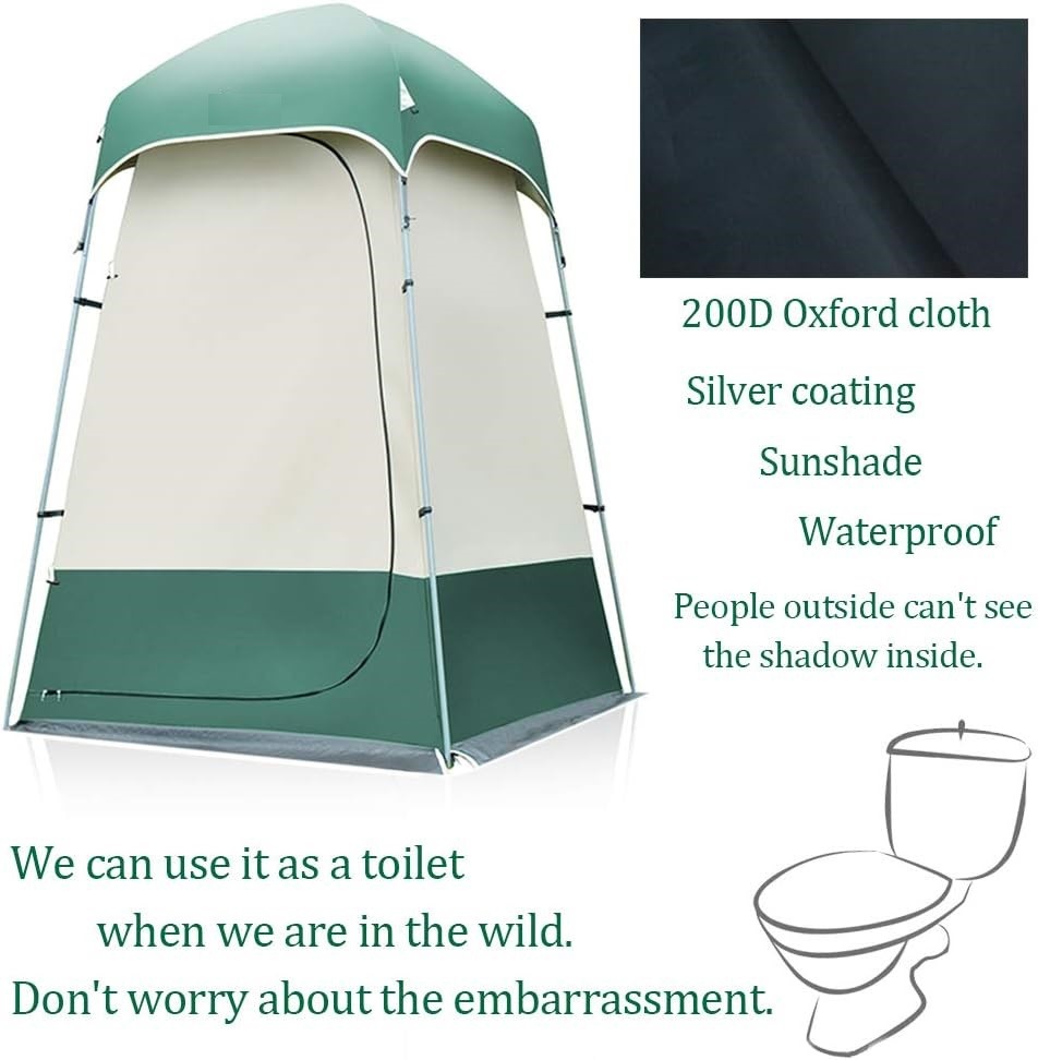 Shower Shelter – Giant Portable Outdoor Pop UP Camping Shower Tent Enclosure – Changing Room – 2 Rooms – Instant