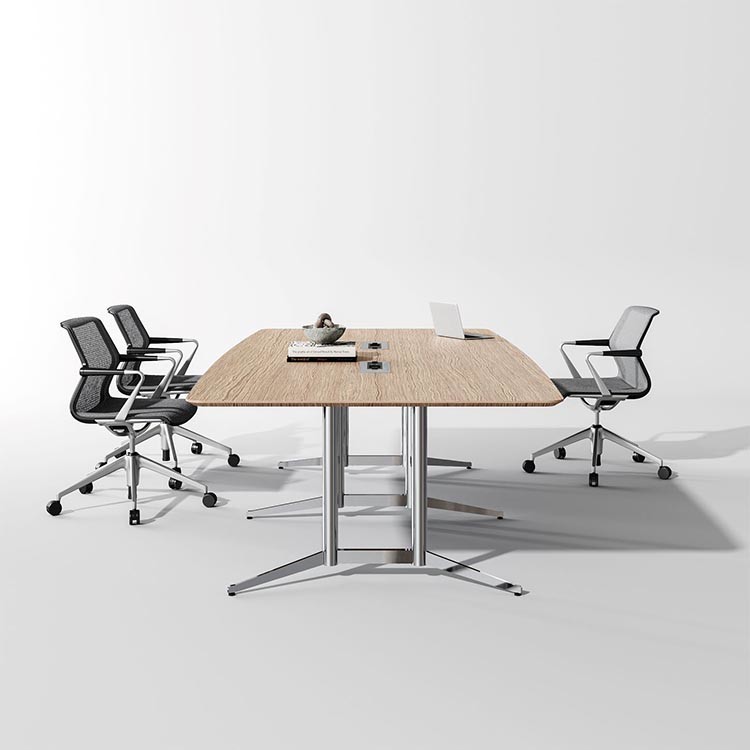 4 Person Conference Room Table Set Melamine W1800mm Stain Resistant