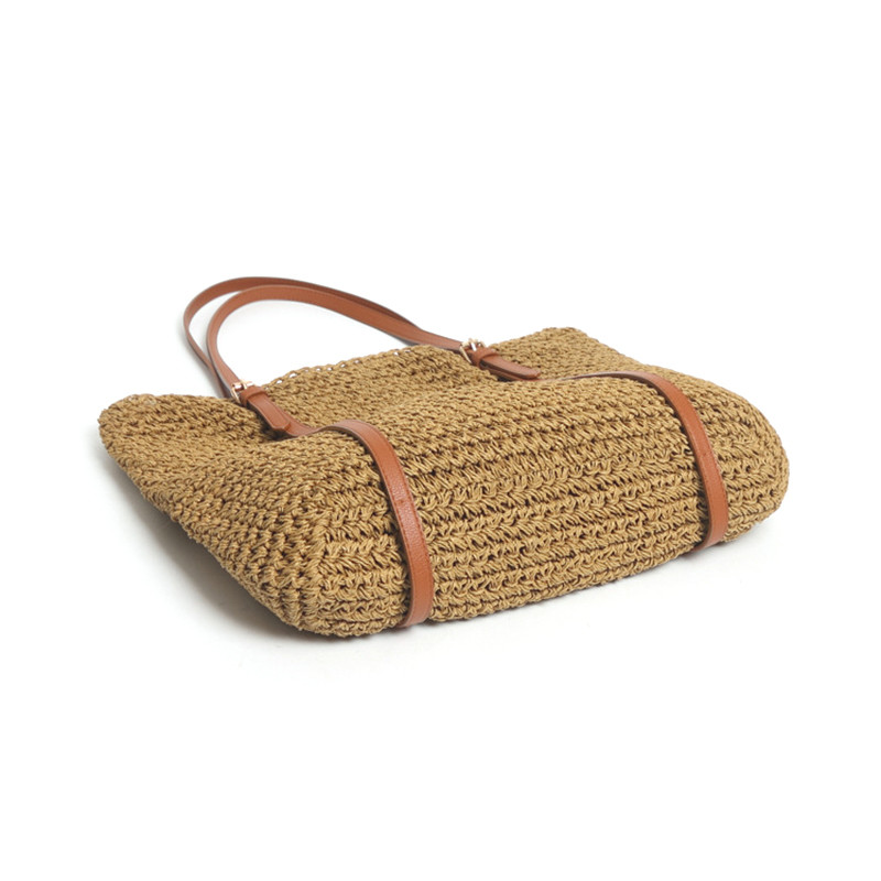 Original Purse Rattan Lafite Straw Bucket Bag Crochet Woven Personalised