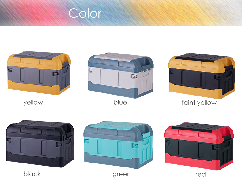 Polypropylene Collapsible Plastic Storage Boxes 40 Liter Picnic Cargo Organizer