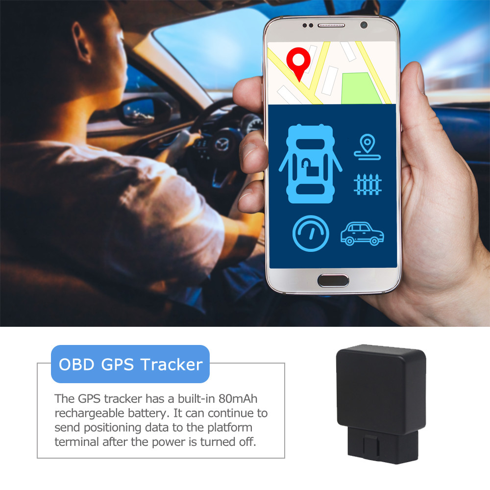 GSM LBS 4G OBD Gps Tracker Asset Locator 50mA Polymer Lithium