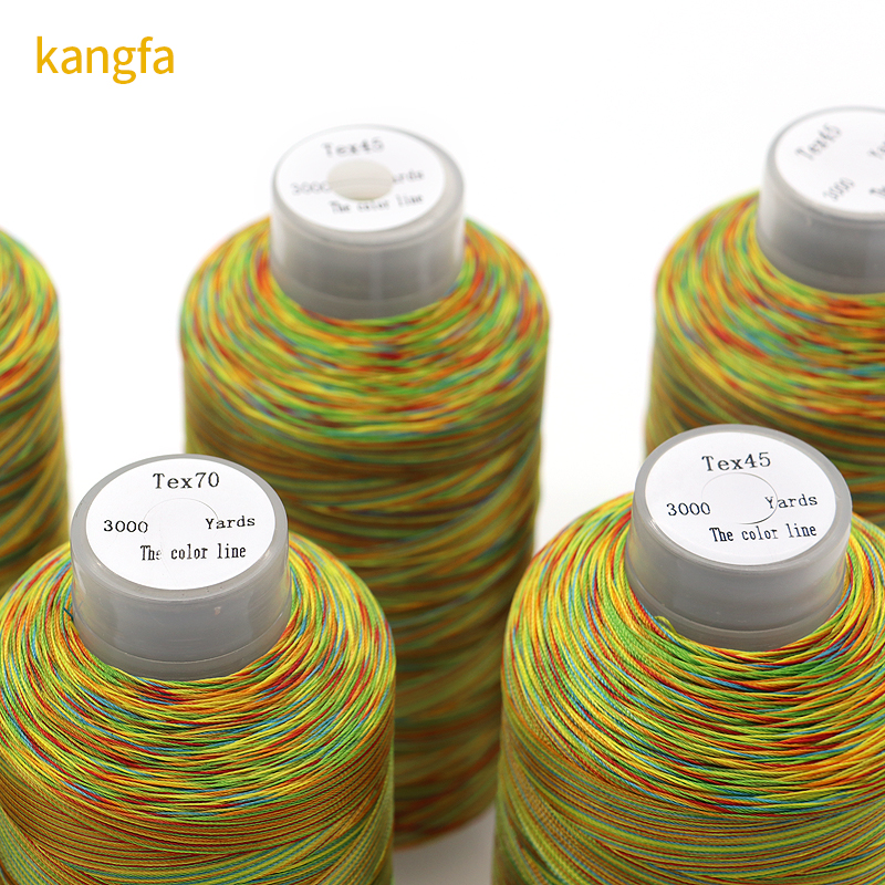 High Tenacity 250g Polyester Bonded Thread 150D/3 Tex45 in Multicolor for Customized