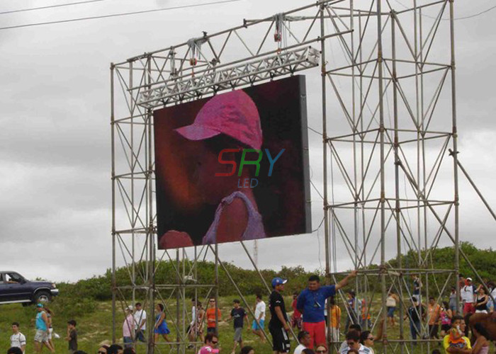 DIP346 Outdoor LED Billboard Rental Commercial 10mm LED Display 100000hrs Lifespan