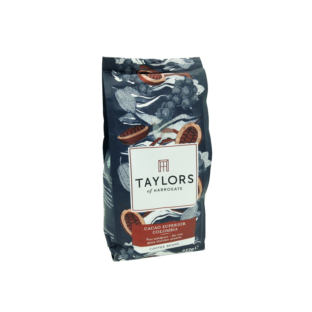 Custom Printed Food Grade Flat Bottom Coffee Poly Bag with Heat Seal