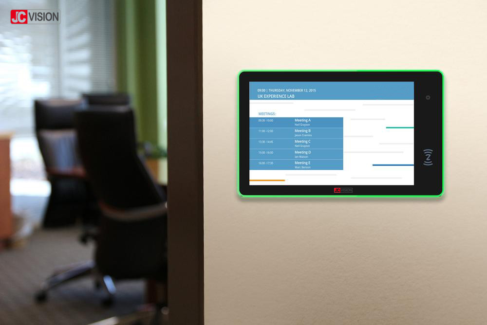 RJ45 Room Scheduling Touch Screen , IPS Screen Conference Room Availability Display 10Inch