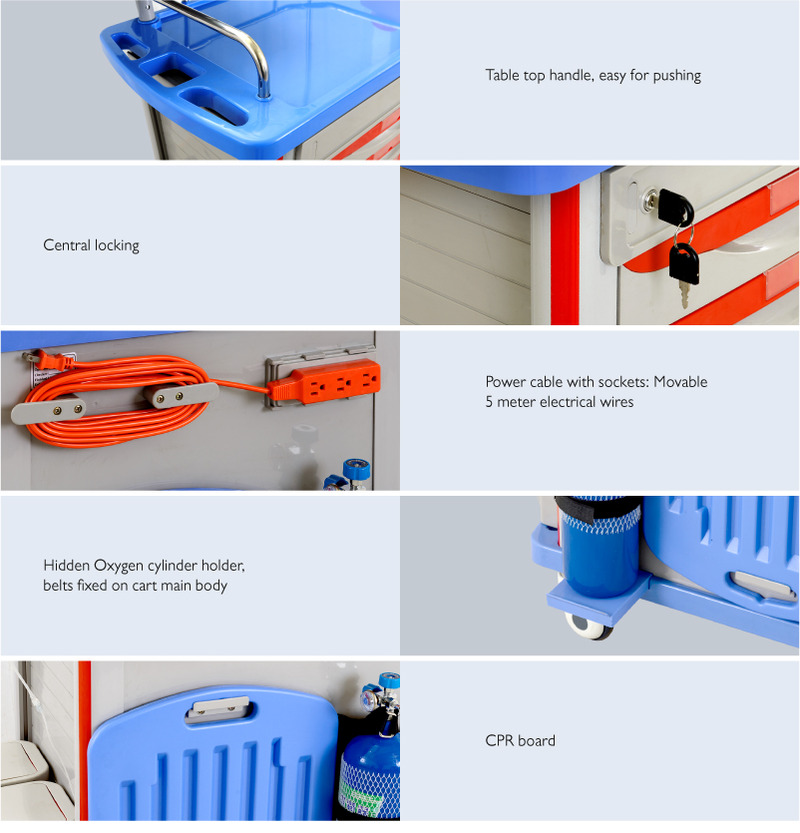 Emergency Utility Drugs Dressing Trolley Manufacturer