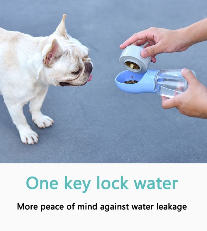 Dog Travel Water Bottle 2 In 1 Pet Feeders Detachable O Shaped