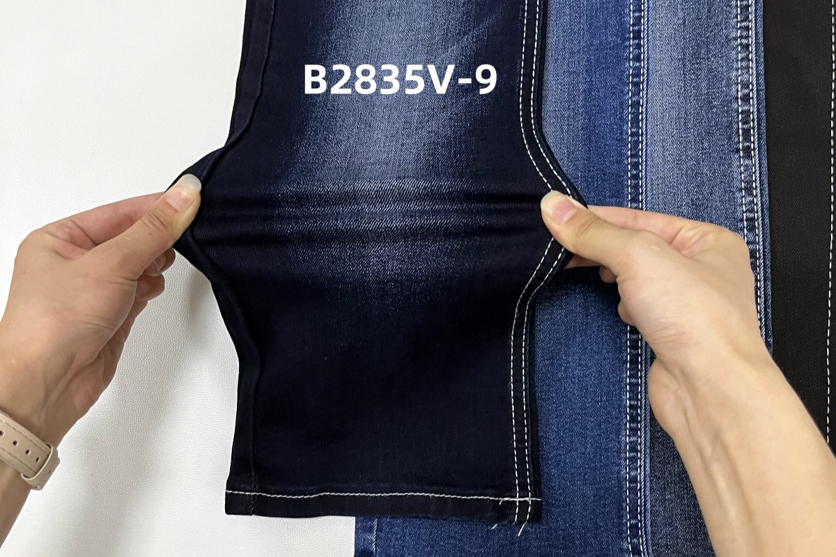 Hot Sell 9.5 Oz Black Backside High Stretch Denim Fabric For Jeans