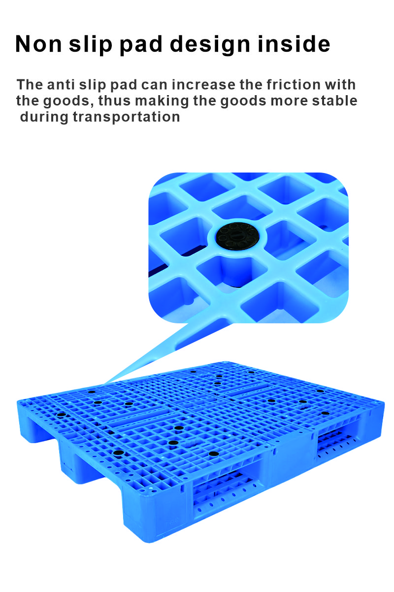 Material Handling Double Faced Euro Standard Heavy Duty Plastic Pallet with Steel Bar
