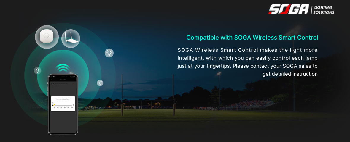 ODM Outdoor LED Stadium Lights Football 200W Long Lifespan Black