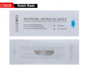 China Disposable Microblading Needles 2 in 1 Double Rows Sketch Blade for Hairstroking and Shading on sale