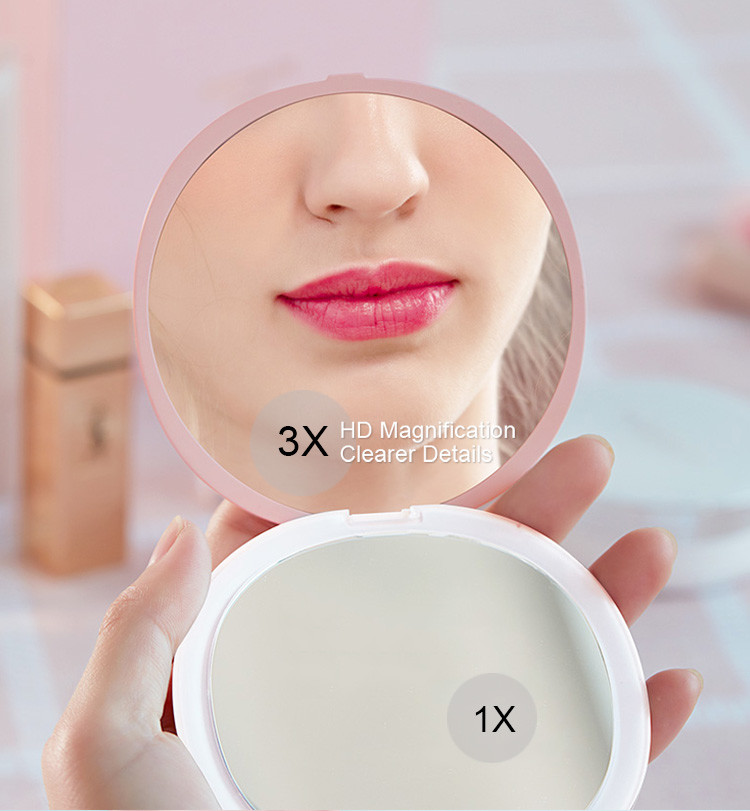 ROHS UV Coating No Distortion 28 Lumen Illuminated Makeup Mirror
