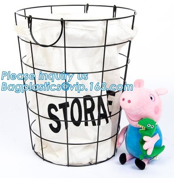 Customized Wire Diameter Stock Pot Cooking Wire Mesh Metal Storage Basket, Industrial Metal Wire Storage Basket With Han