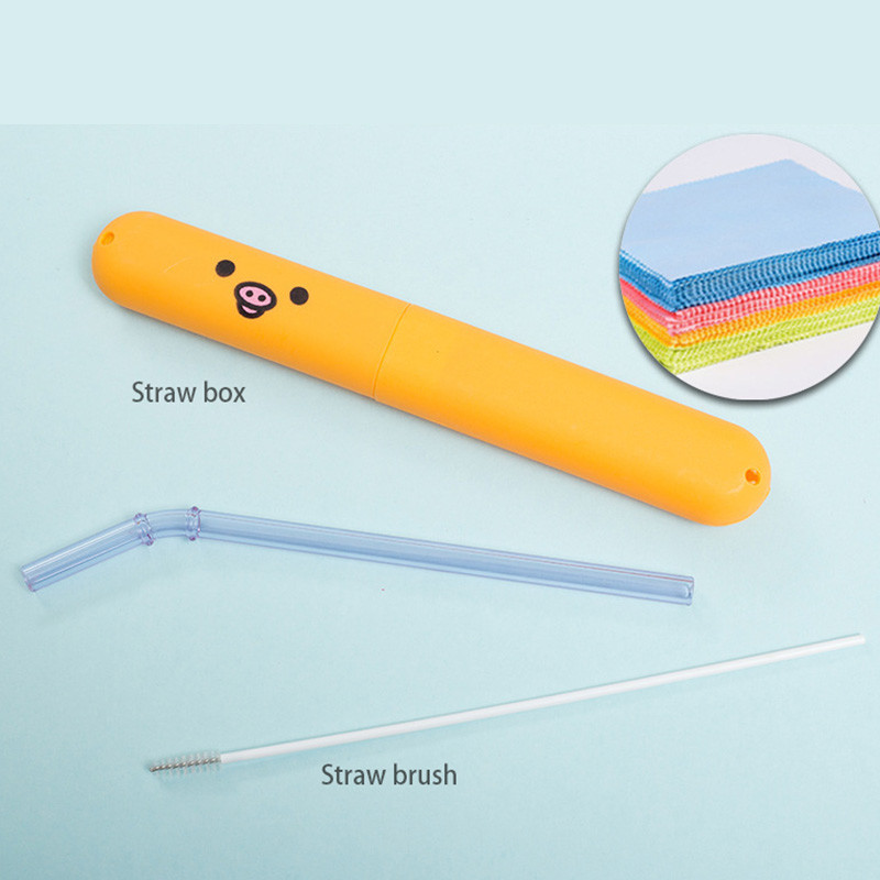 Curved Reusable Borosilicate Bent Glass Straws