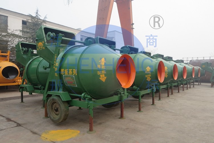 High Efficiency Reversible Drum Type JZC500 Concrete Mixer 500L Reclaiming Capacity