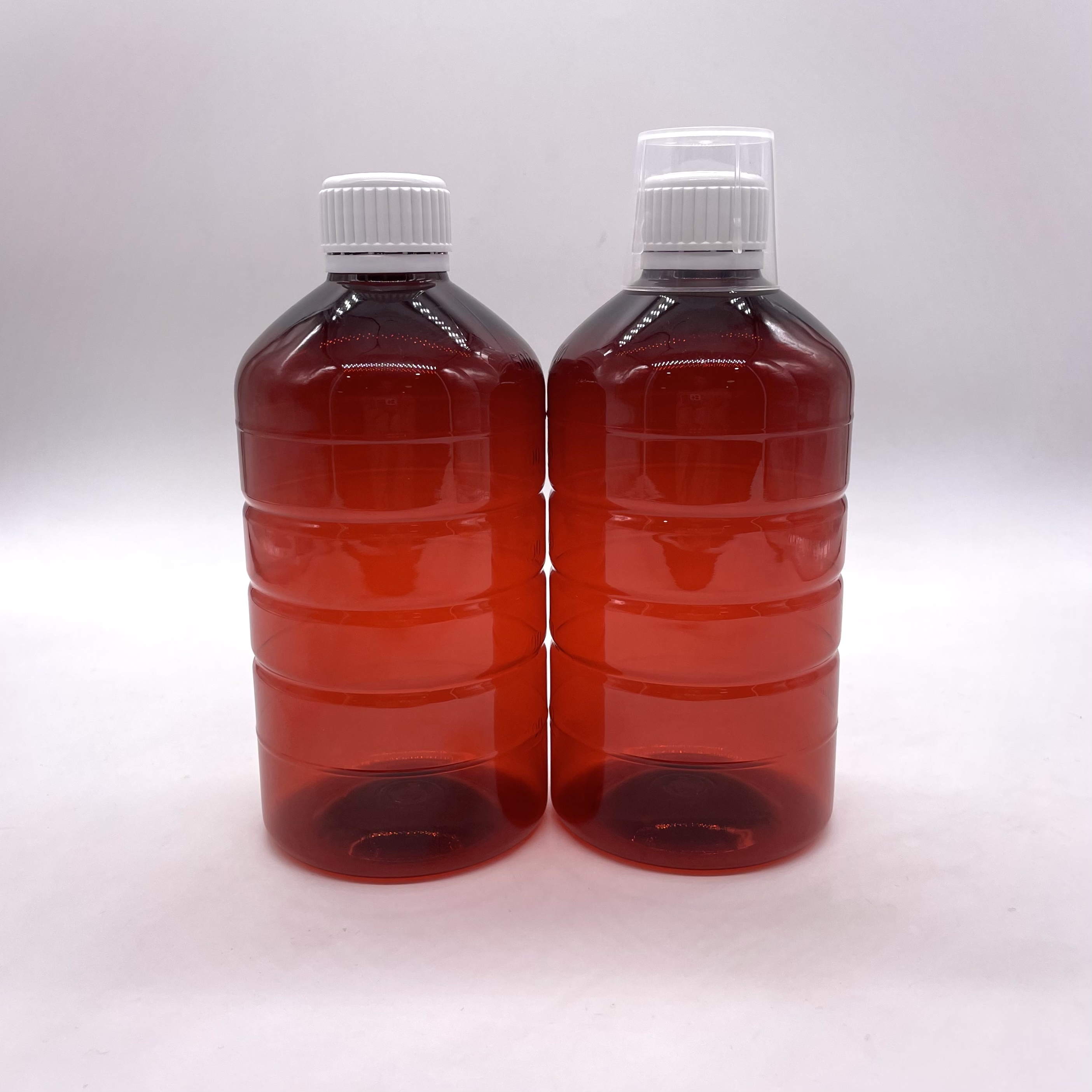 500cc PET Plastic Cylinder Bottle for Liquid Supplement Medicine 500mL/16.9oz Round Shape
