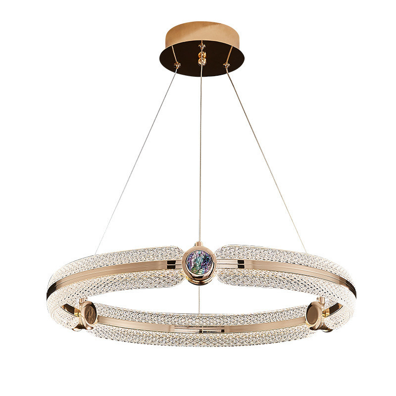 Romantic Acrylic Lampshade Modern Ring Custom Chandelier Soft And Non Glaring