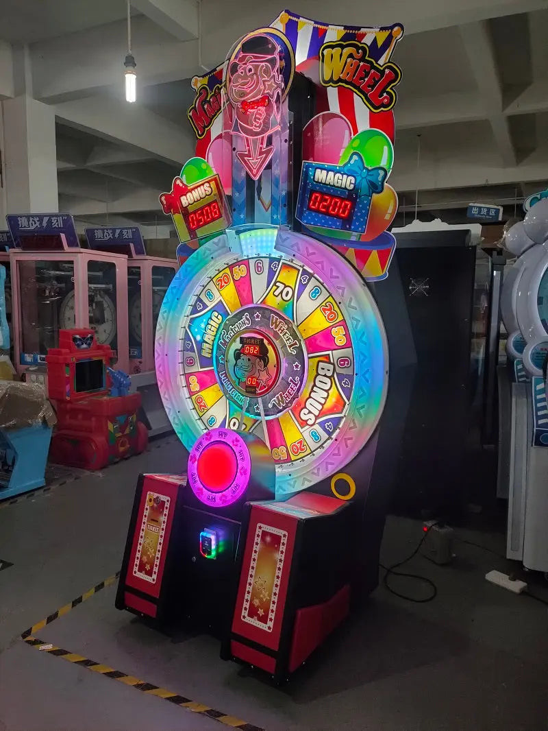 Magicians Wheel Lottery Redemption Game Machine Rotating Wheel Coin Operated Ticket Redemption