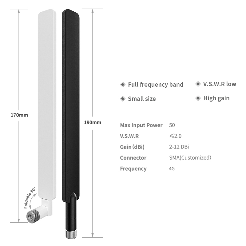 5dB Wifi 4G 5G 2.4G 5.8G Rubber Router Antenna with Frequency Range of 2.4G/5.8G/4G/5G