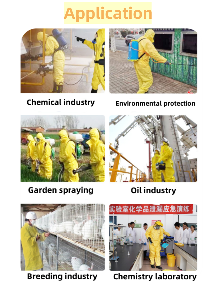 Yellow Chemical Disposable Coveralls Industrial Safety For Industrial Hazards Protection