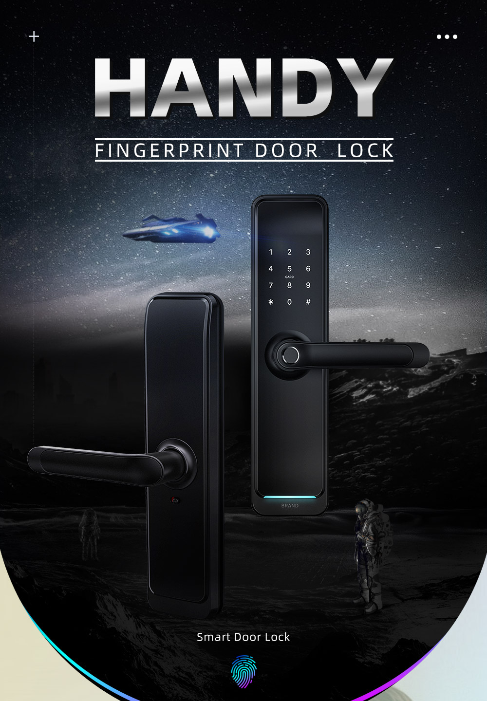 Tuya WiFi App Smart Door Lock inteligente lock fingerprint door Lock
