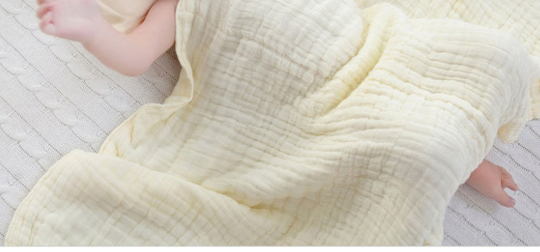 100% Cotton 40S Six Layers Organic Gauze Fabric Breathable Baby Sleeping Clothing