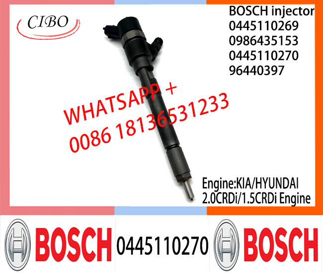 BOSCH injetor 0445110269 0445110270 Common fuel Injector 0986435153 96440397 for KIA/HYUNDAI 2.0CRDi/1.5CRDi