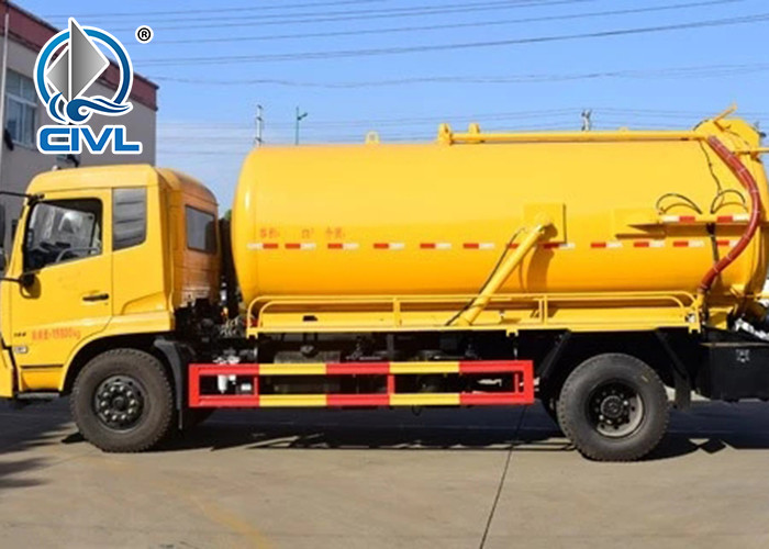 LHD SINOTRUCK HOWO 4X2 8tires 10M3 Sewage Sunction Trucks 266HP EUROII With Styer Axle and Italy Pto