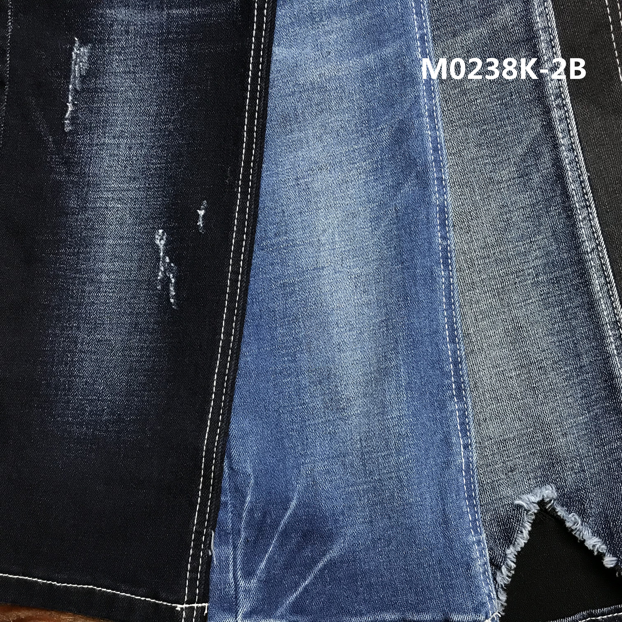 10.5 oz Jeans Black Backside Cotton Polyester Denim Fabric 58 Ctn 40 Poly 2 Spx
