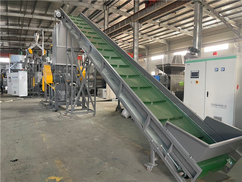 Rubber Modular Belt Conveyor For Plastic Recycling Machine 800mm
