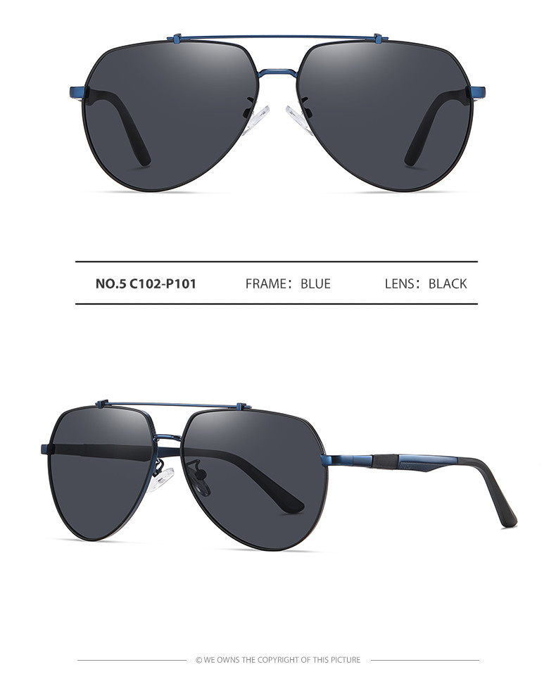 Anti Oxidant Coating Round Metal Sunglasses Polaroid Aviator Sunglasses