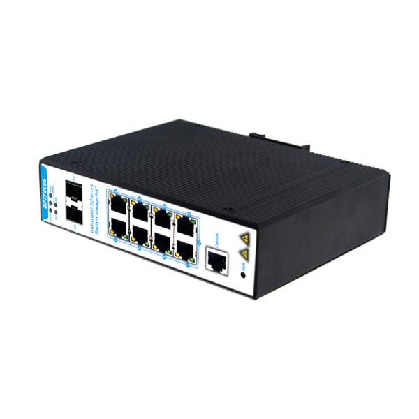 Enterprise Industrial PoE Network Switch 4 Port GE TP 8SFP + 2x10G Ports