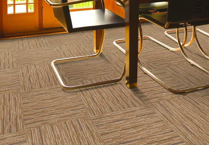 Multi level loop Nylon striped office carpet tile, nylon carpet tiles