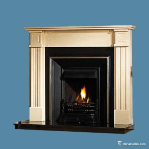China Marble Fireplace Surround Marble Fireplace Mantel Surround Wear Resistant on sale