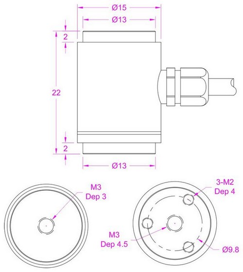 MINIATURE COMPRESSION SENSOR 300N