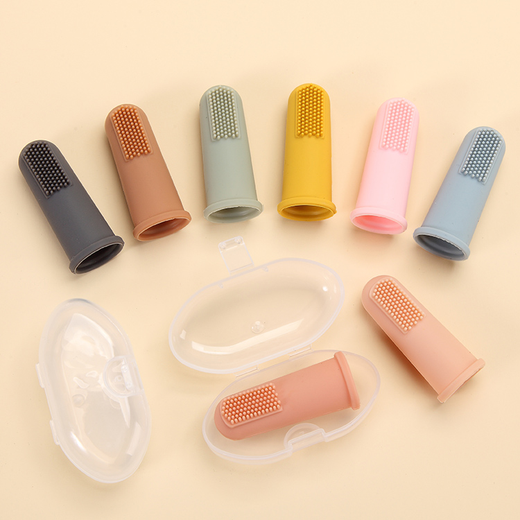 Apricot Baby Silicone Products Soft Finger Toothbrush With Packaging Box
