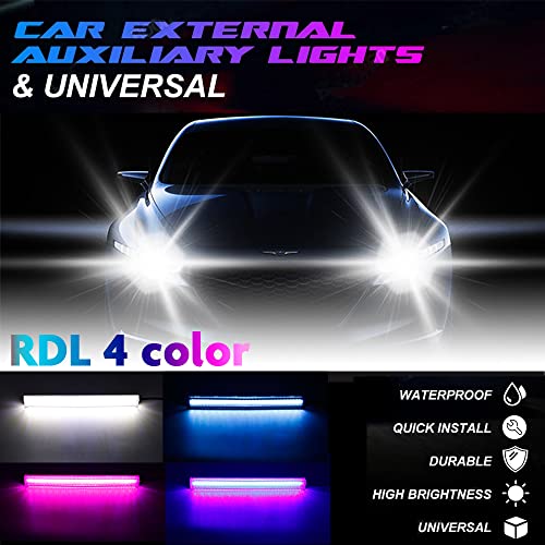 Universal Super Bright Car Trucks DRL Waterproof 12V LED Strips COB Car LED Fog Light