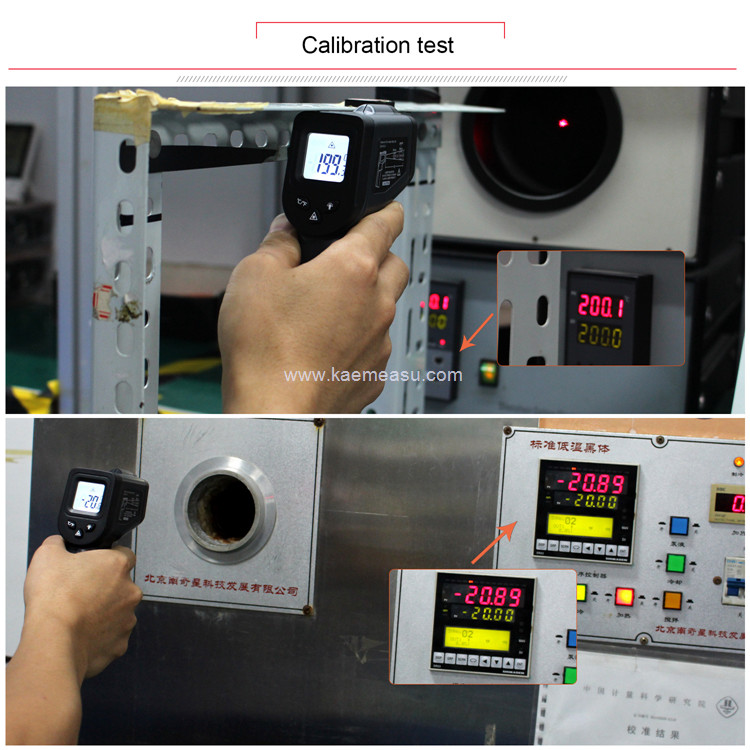 Kaemeasu CE Emissivity Adjustable Industrial Infrared Thermometer For High Temperature
