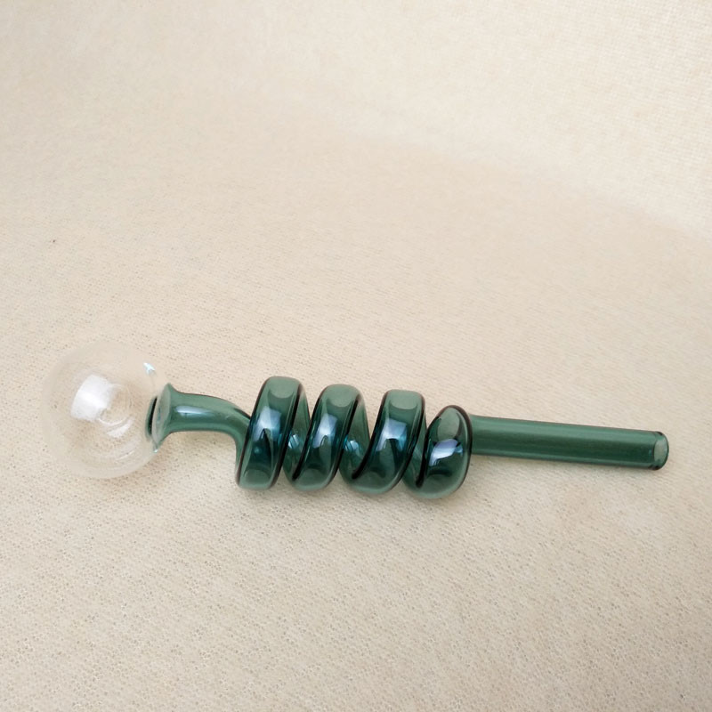Adult Helix Colorful Glass Smoking Pipe 5.5 Inches Hand Blown Technology