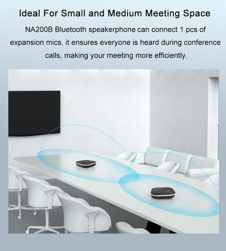 Tevo-Na200b New Arrival Daisy Chain Bluetooth Speakerphone USB2.0 Bluetooth Speakerphone for Conference Room