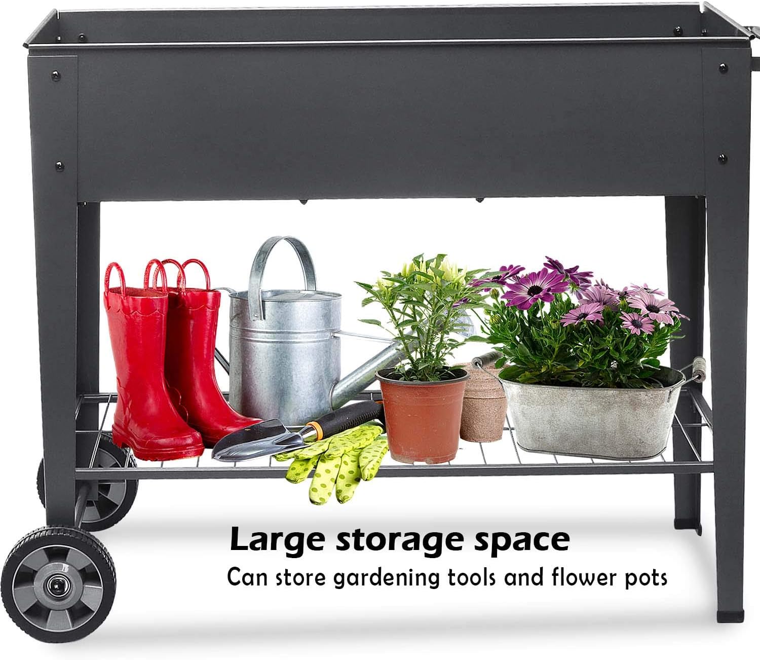 Standing Raised Garden Beds Heavy Duty Outdoor Planter Box for Functional Gardens