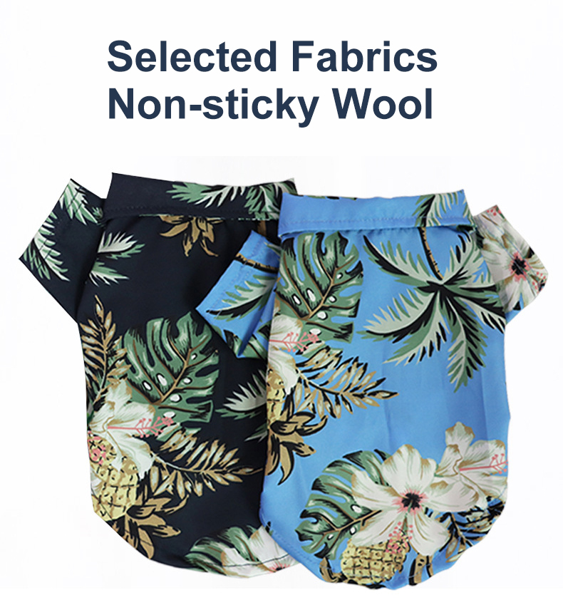 Hawaiian Style Pets Wearing Clothes French Bulldog Dog Hawaiian Shirt