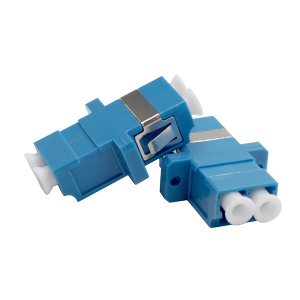 Lc Upc Singlemode Duplex Fiber Optic Cable Adapter / Fiber Optic Coupler Durable