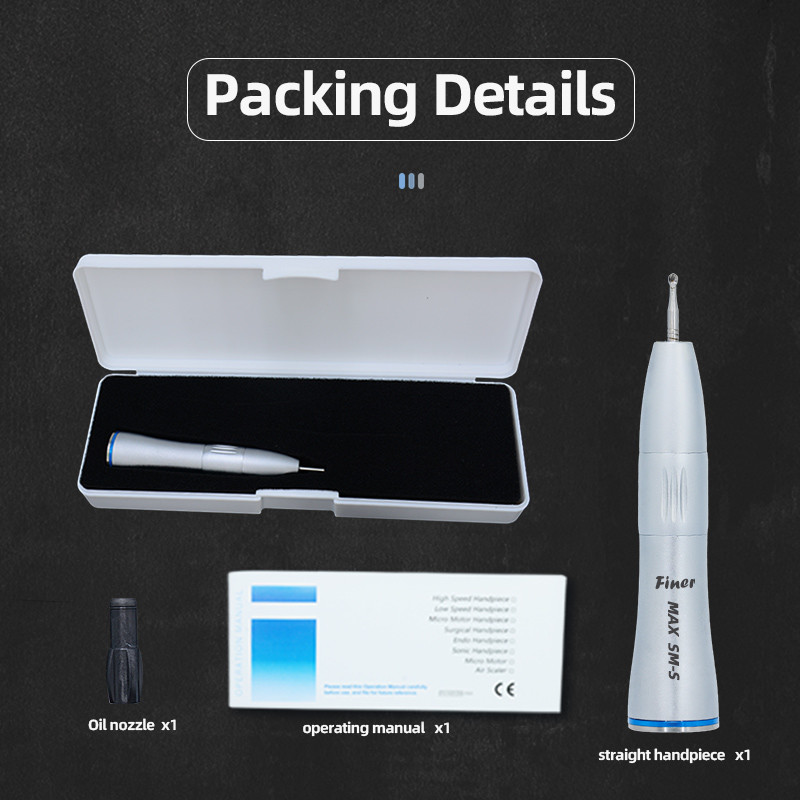 Air Turbine Dental Handpiece Straight Low Speed With Push Button Handpiece