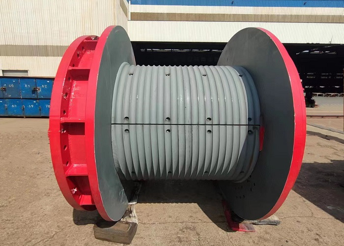 1860mm Crane Grooved Drum Sleeves Used To Winding Wire Rope Without Disorder
