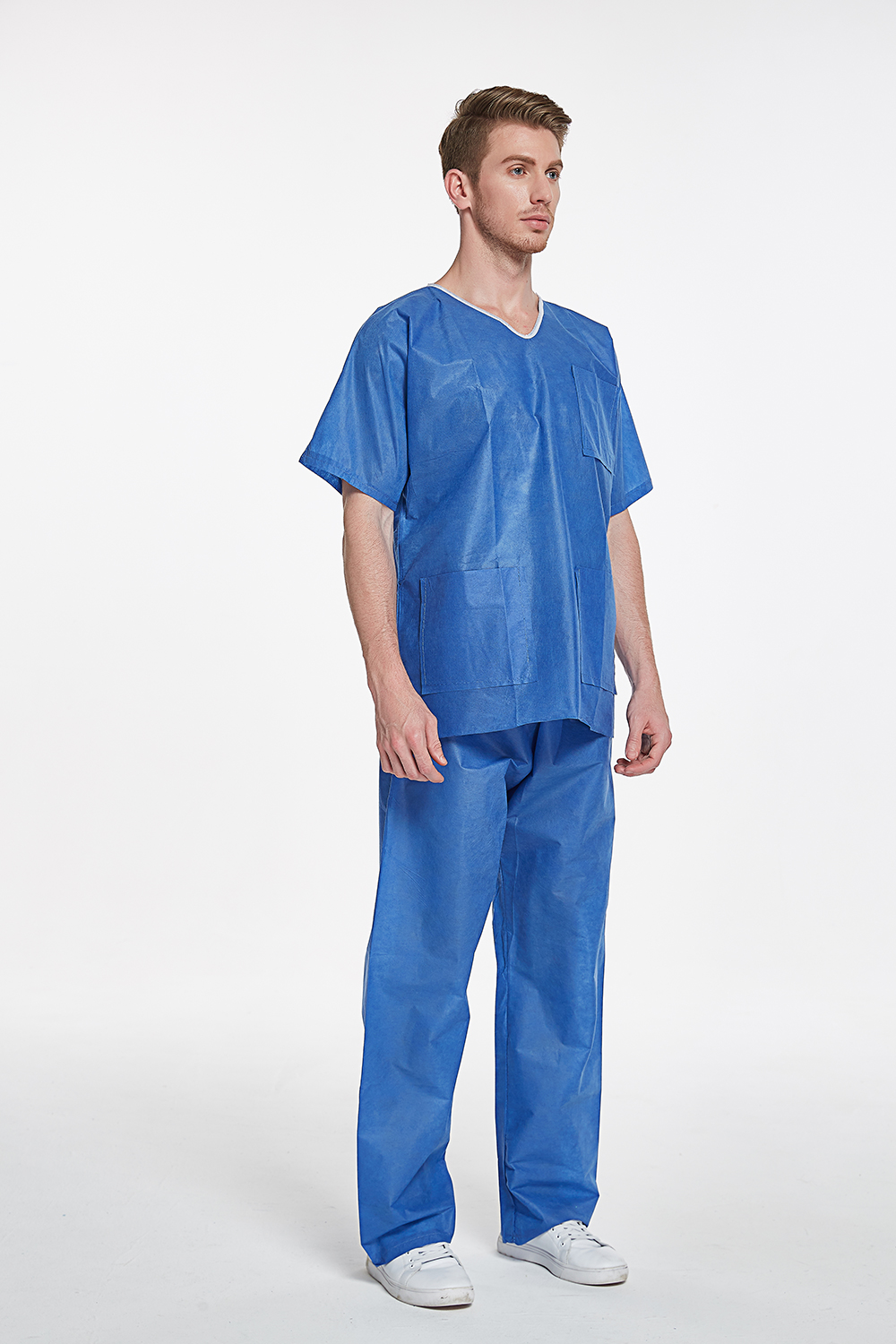 Breathable 3 Layer Nurse Scrub Suit SMS Hospital OT Scrub Suit
