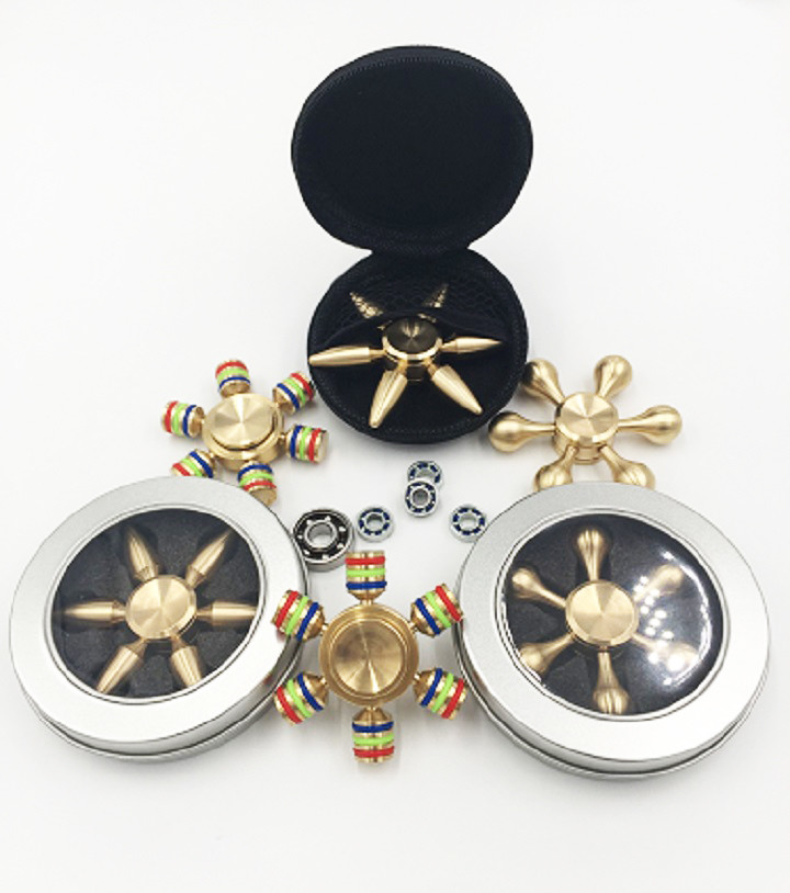 Wholesale Cheap price copper brass material detachable hand fidget finger spinner QL1102