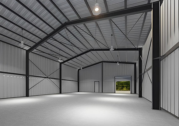 Industrial Metal Structure Warehouse Lightweight Steel Construction Warehouse